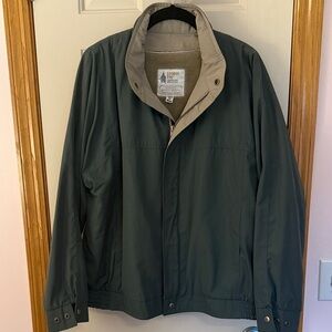 London Fog Men's Green and Tan Windbreaker